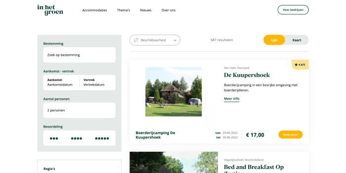 Screenshot website 2022