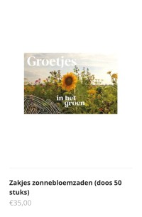 Zakjes zonnebloemzaden