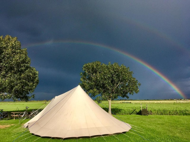 Uitzicht regenboog