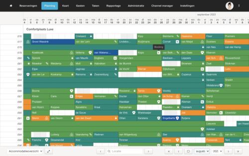 Reserveringssysteem-planbord