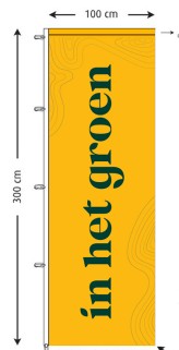 In het Groen banniervlag - impressie