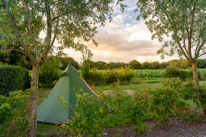 Tent zonsondergang